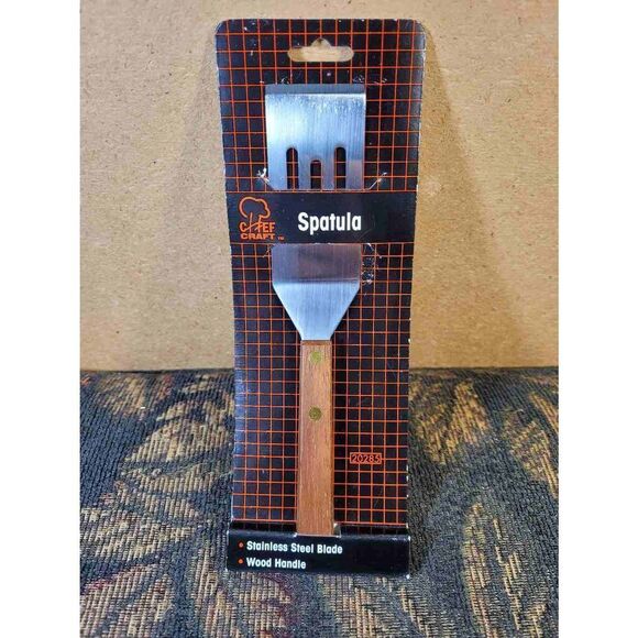 Chef Craft Stainless Steel Spatula with Wood Handle- NEW - Picture 1 of 5